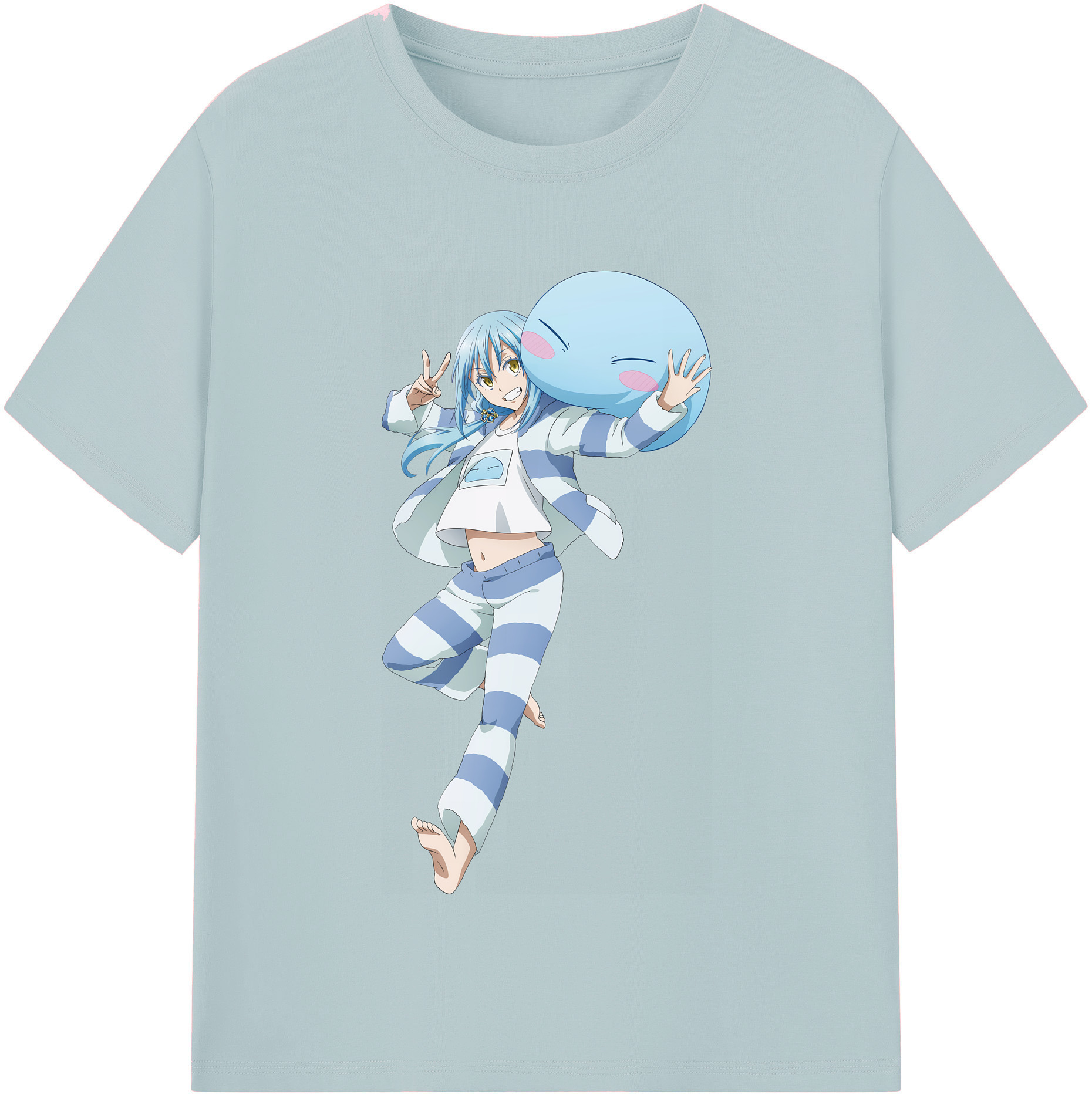 （画像用） 転スラ Regarding Reincarnated to Slime 綿100％半袖Tシャツ（フロントプリント）